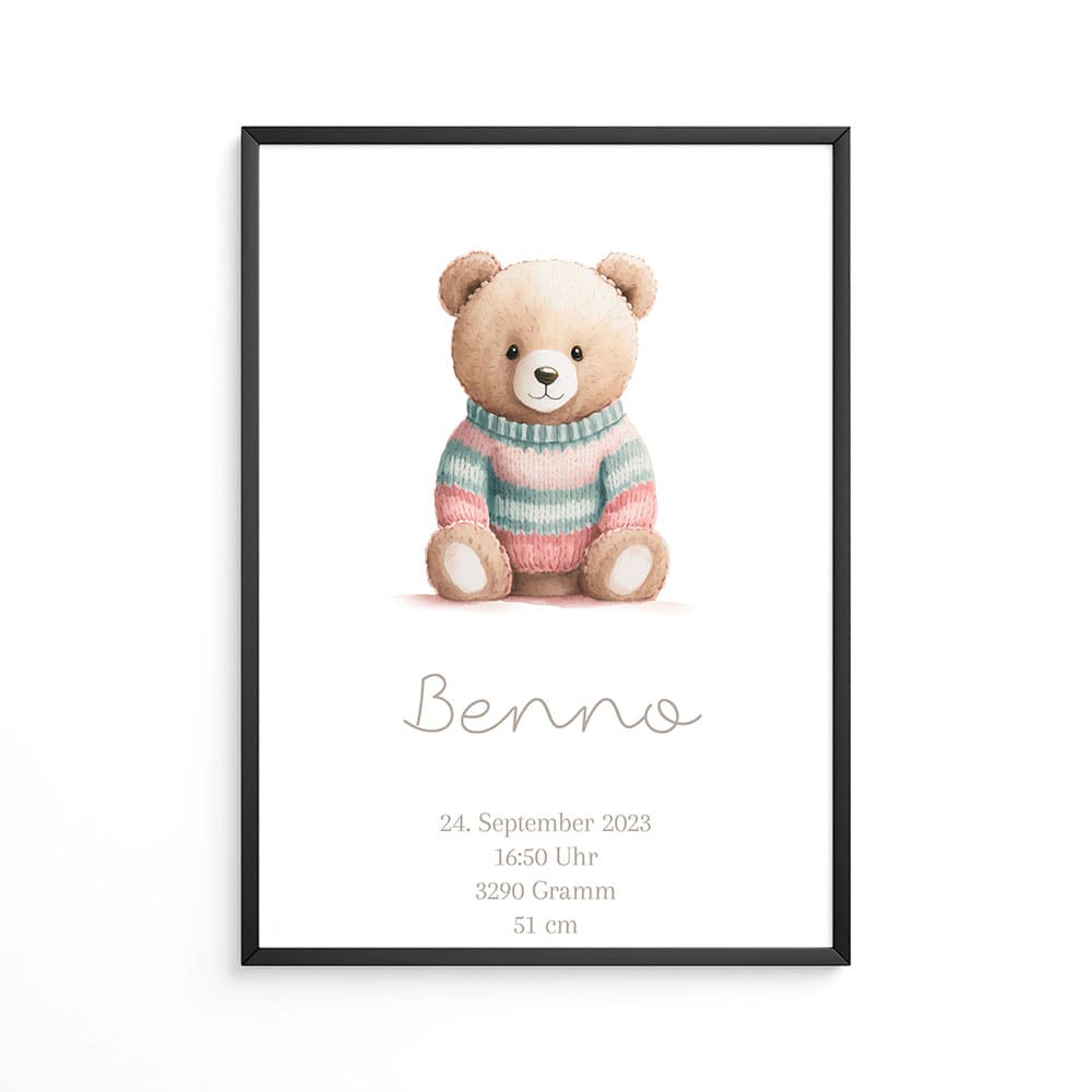 Bilder Teddybaer mit Namen 66P3