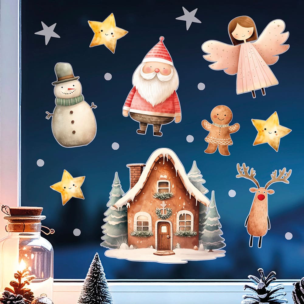 Weihnachtswelt Fensterbild 110