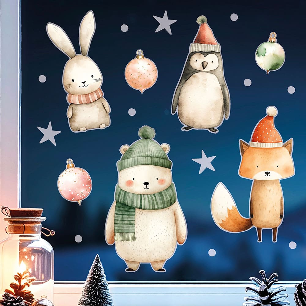 Weihnachtsfreunde Fensterbild 111