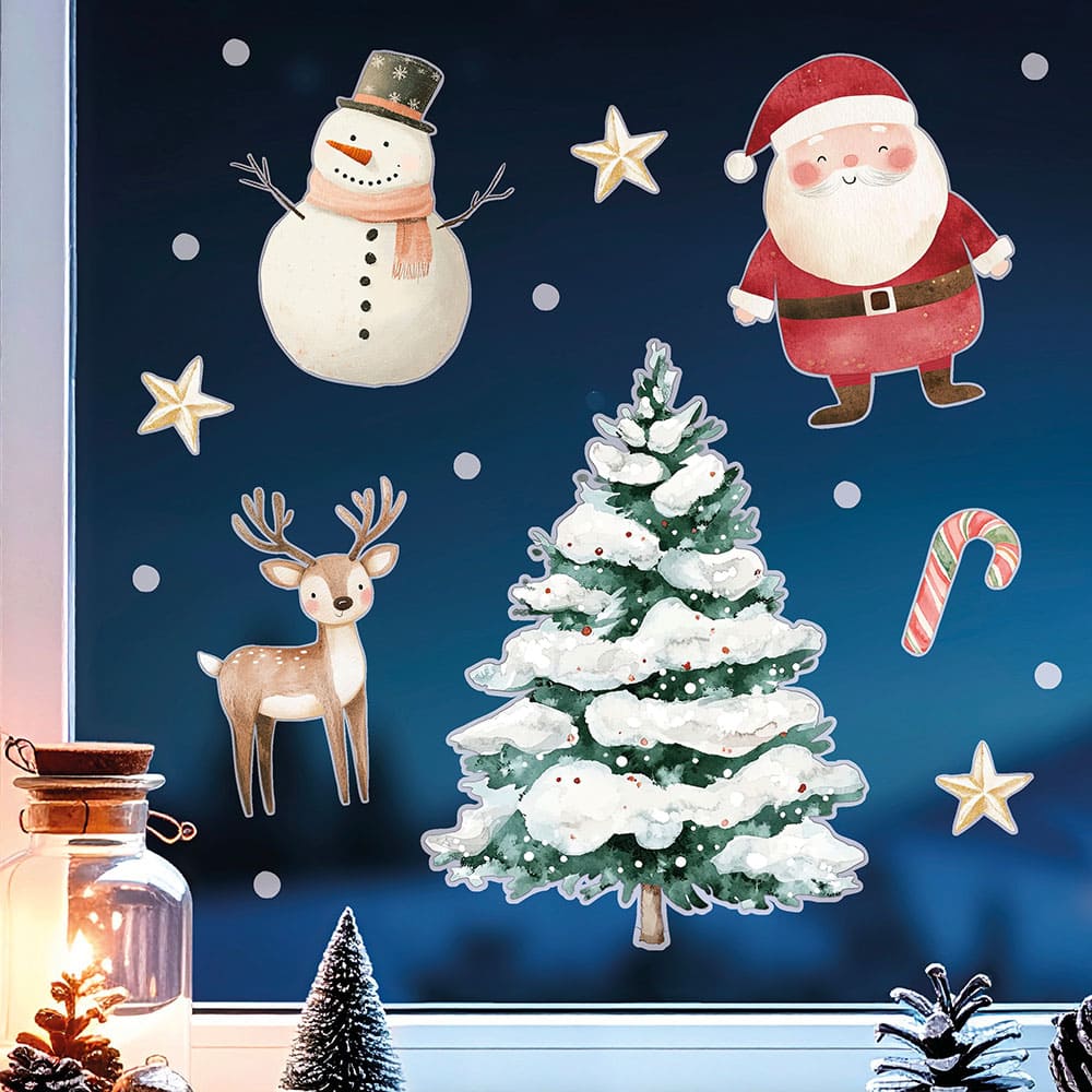 Nikolaus und Freunde Fensterbild 114