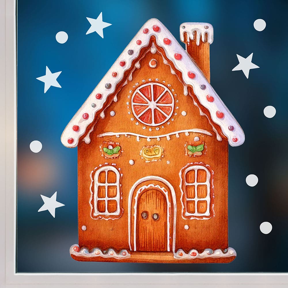 Fensterbild Lebkuchenhaus