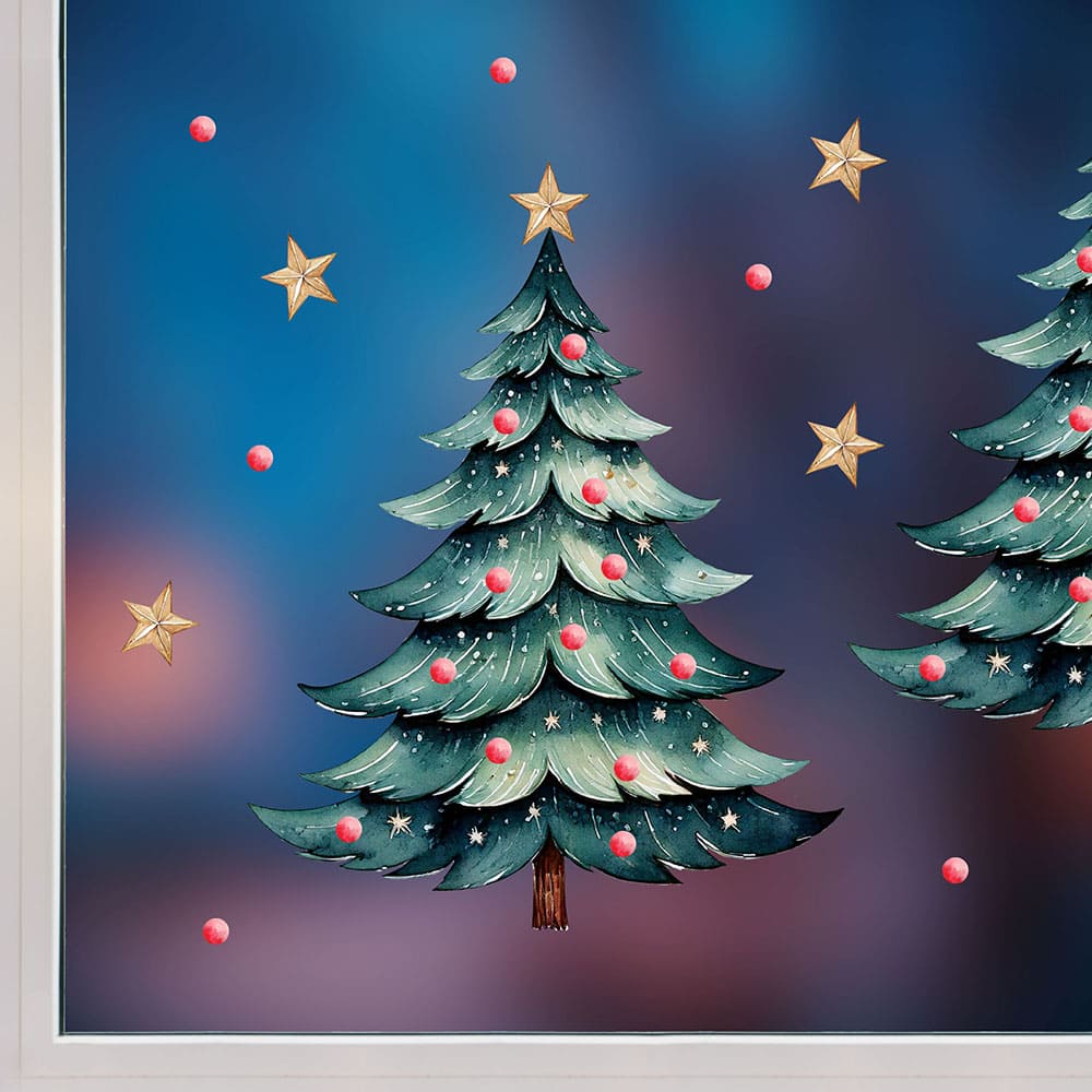 Weihnachtsbaum Fensterbild #35