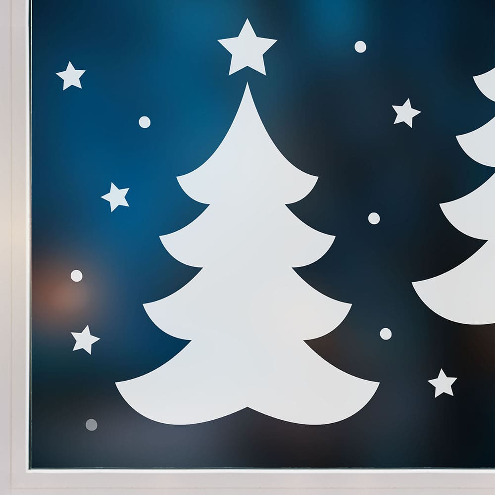Weihnachtsbäume Fensterbild 109