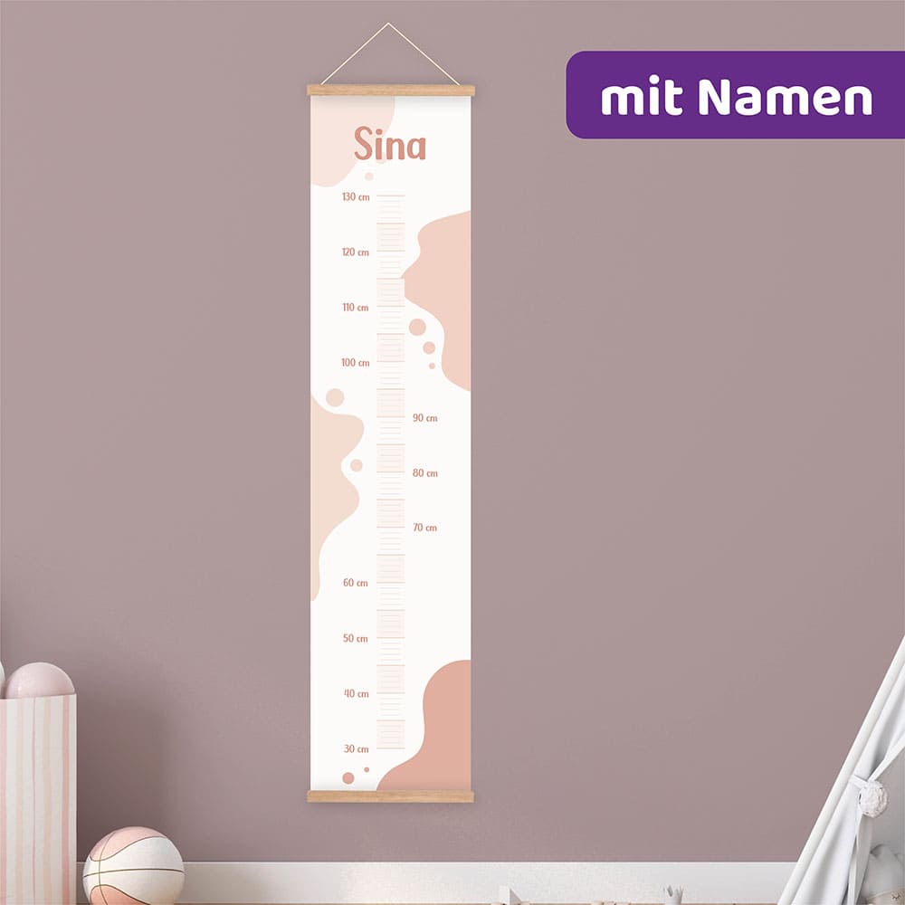 personalisierte Messlatten mit Namen