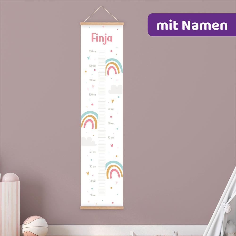 personalisierte Messlatten mit Namen