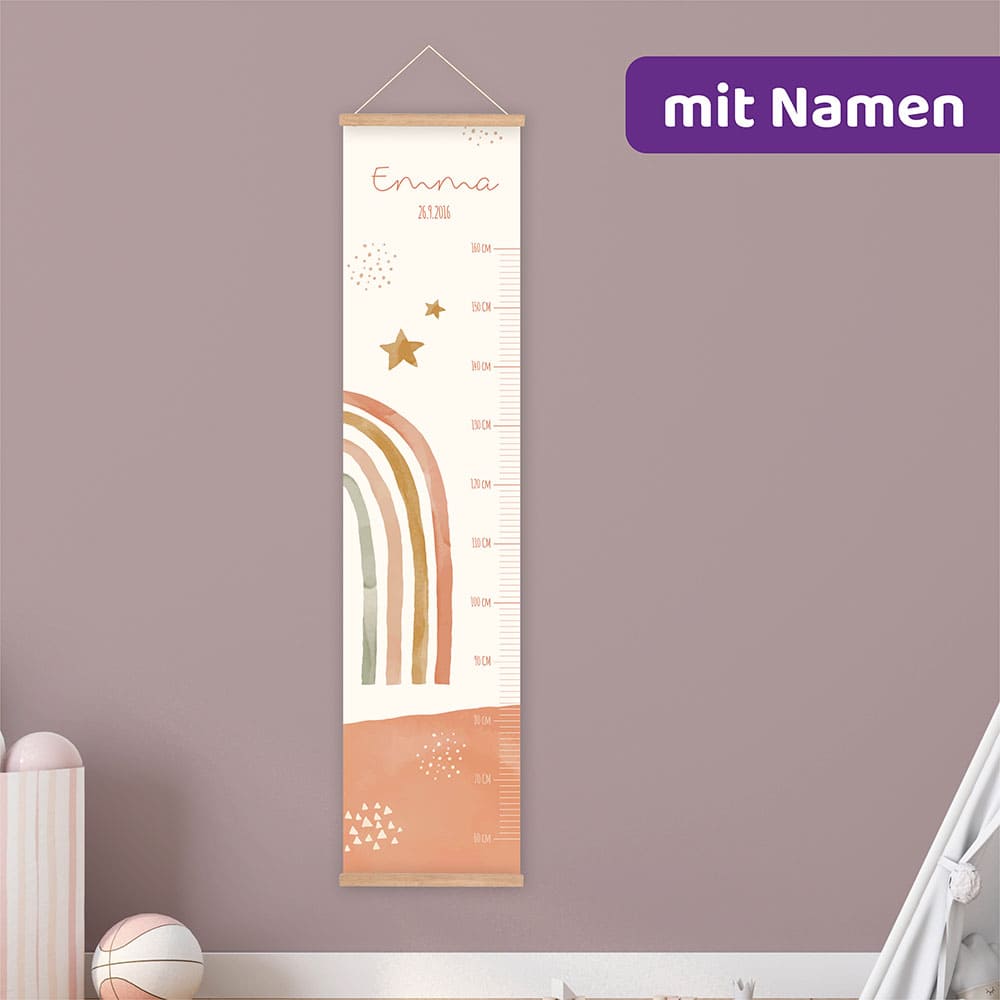 personalisierte Messlatten mit Namen