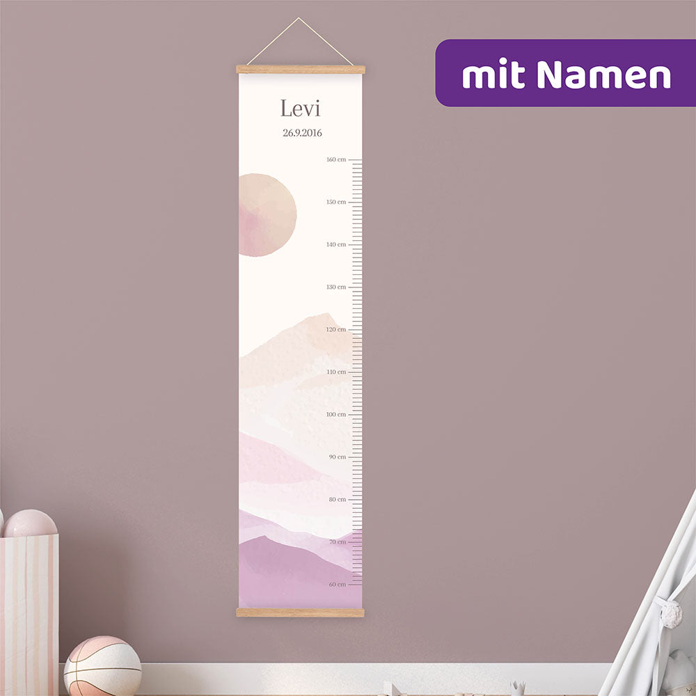 personalisierte Messlatten mit Namen