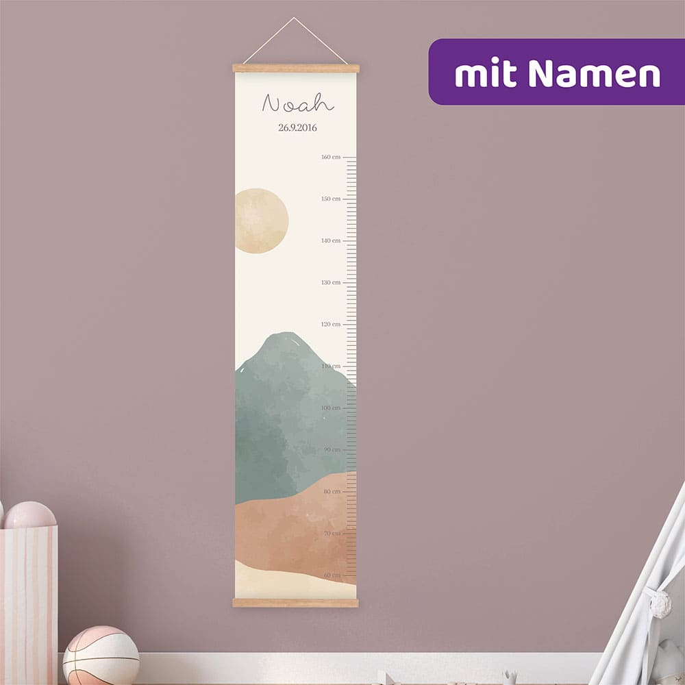 personalisierte Messlatten mit Namen