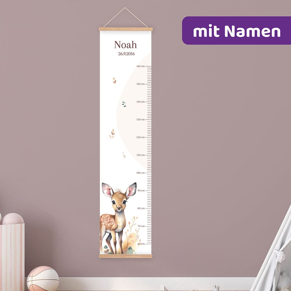 personalisierte Messlatten mit Namen