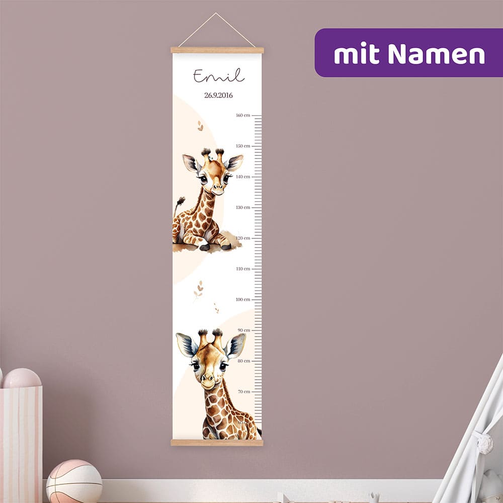 personalisierte Messlatten mit Namen