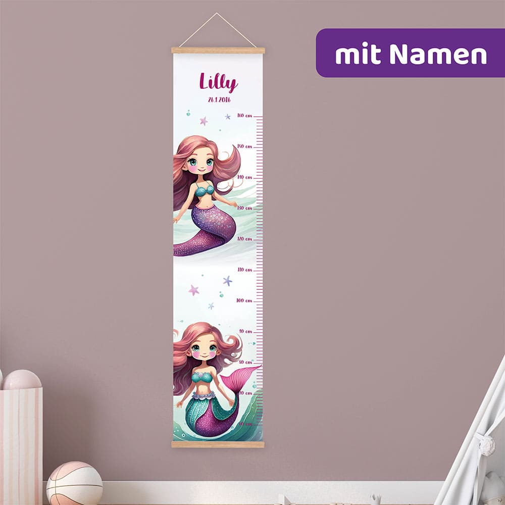 personalisierte Messlatten mit Namen