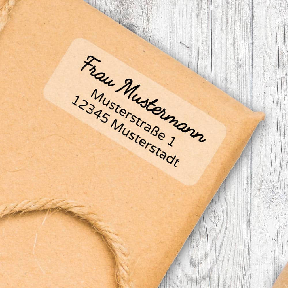 Adressaufkleber transparent