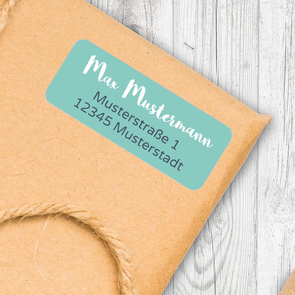 Adressaufkleber weiss