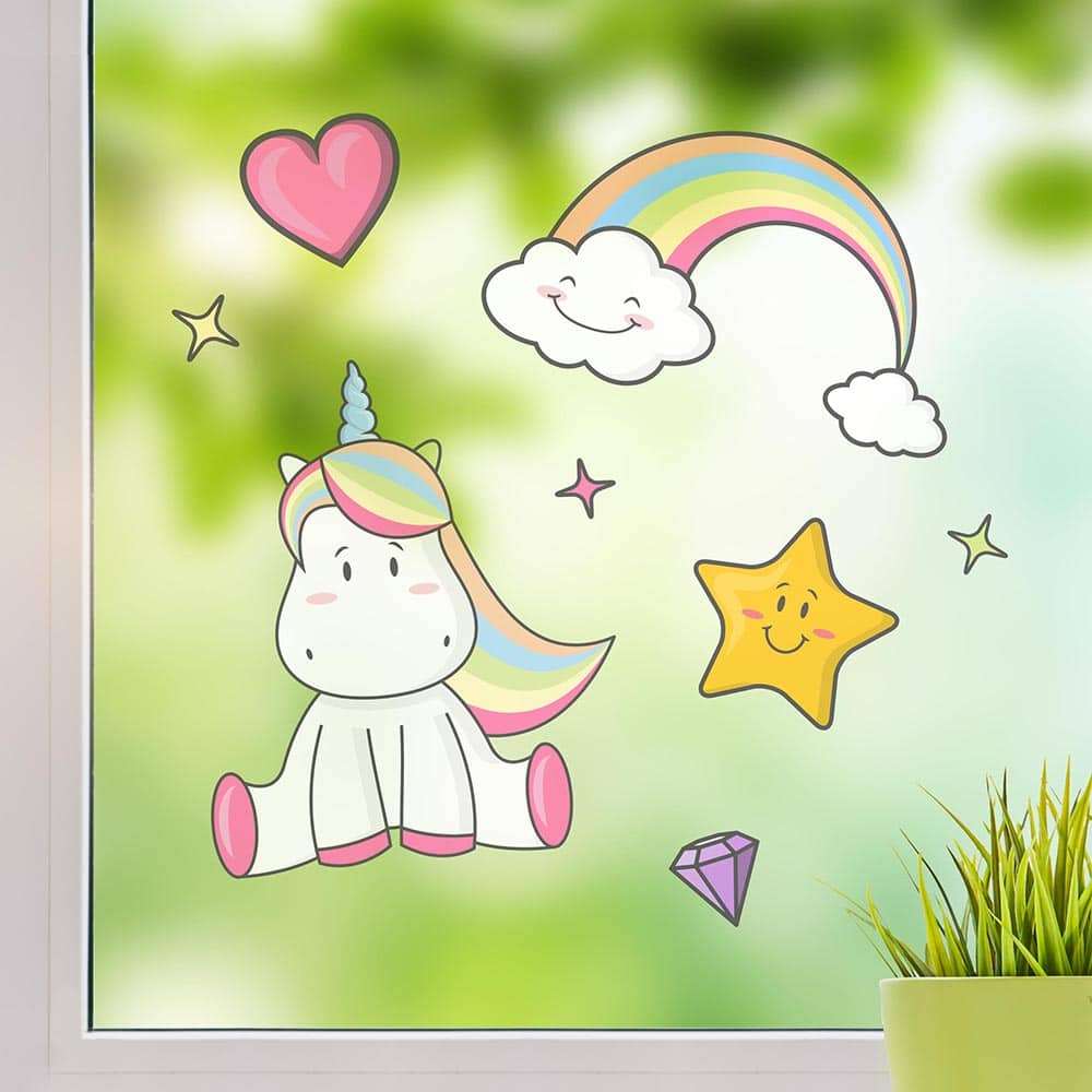 Fensterbild Einhorn