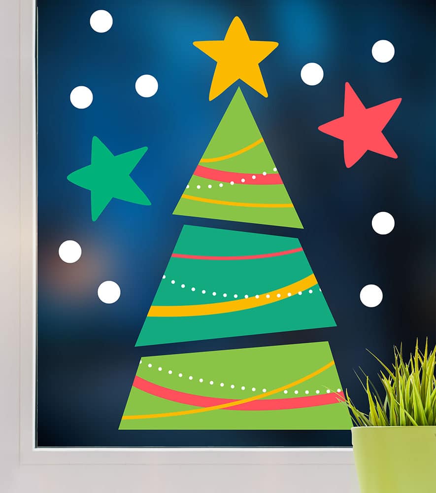 Fensterbild Weihnachtsbaum II