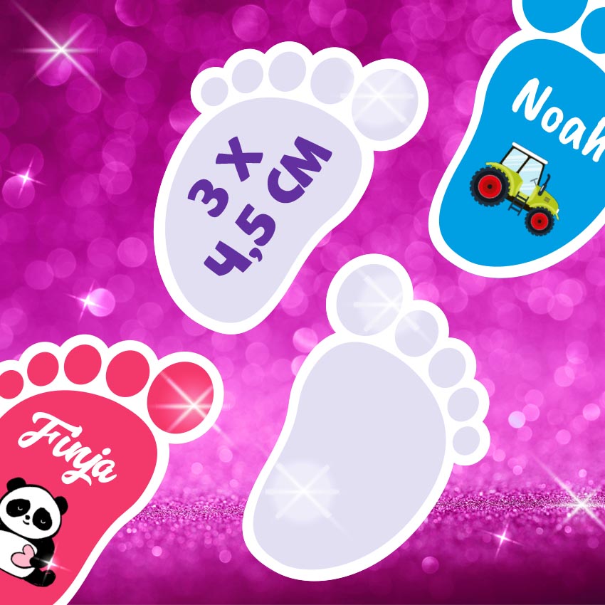 Glitzeraufkleber schuhe schule