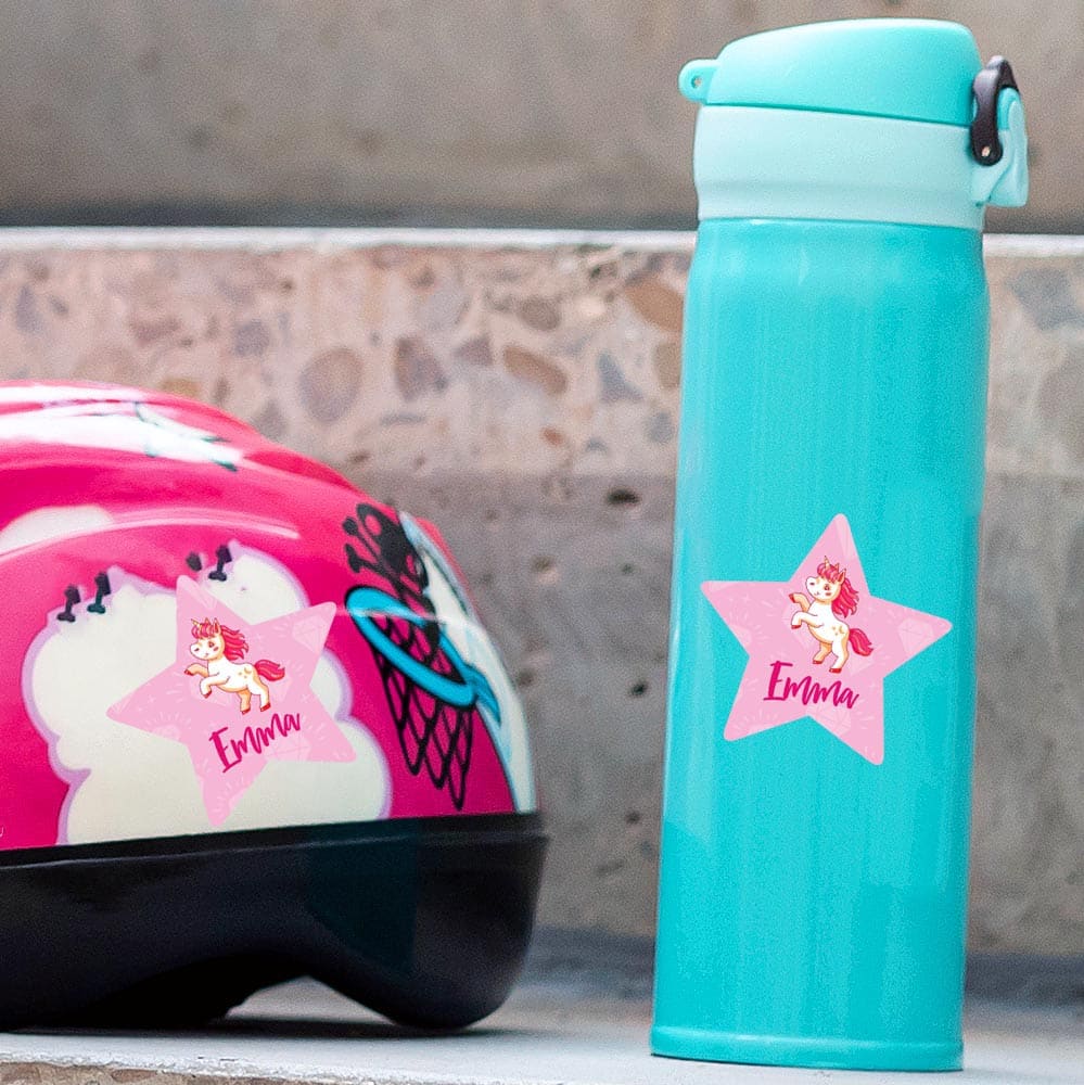 Namensaufkleber Stern