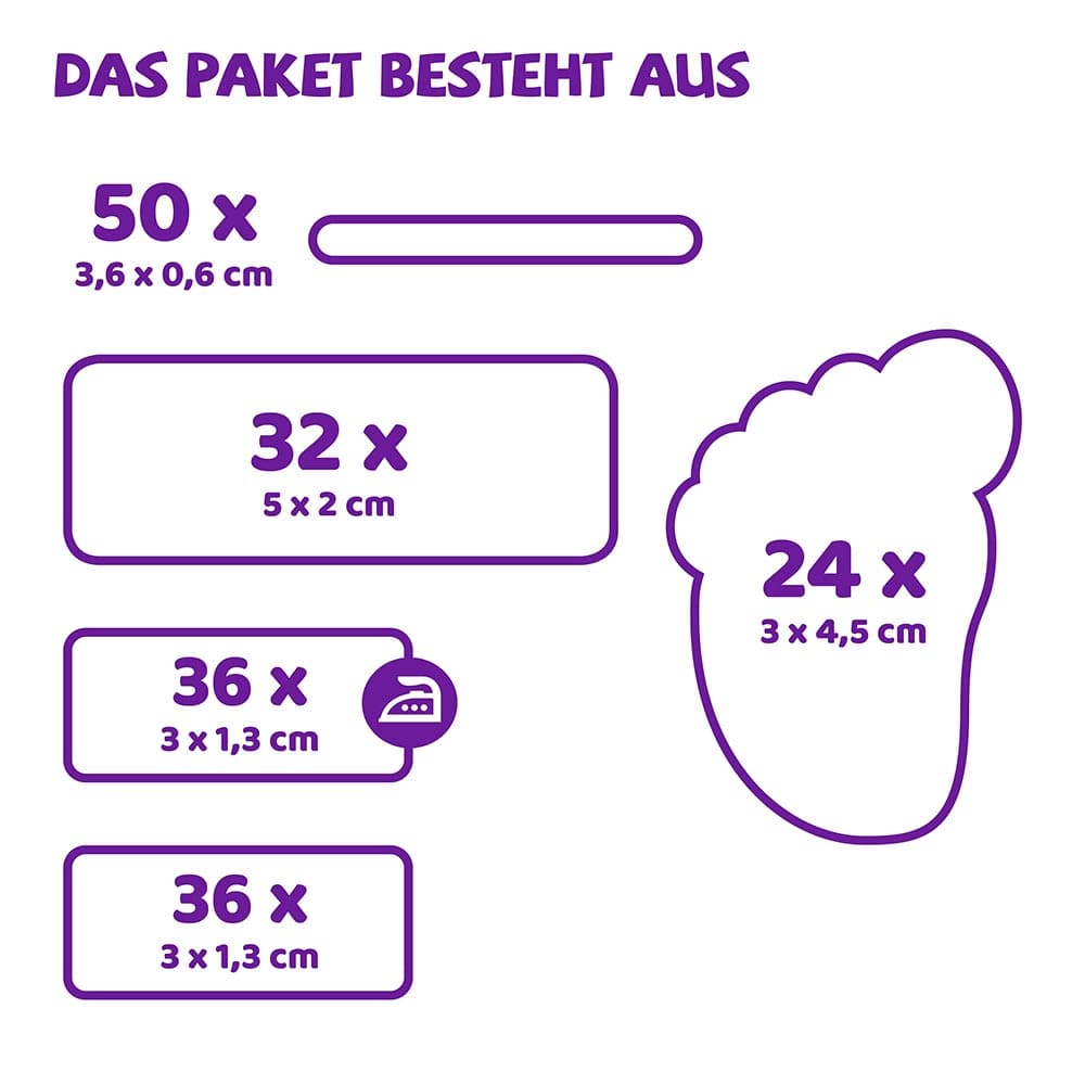 Schulpaket XL 178 Namensaufkleber im Set