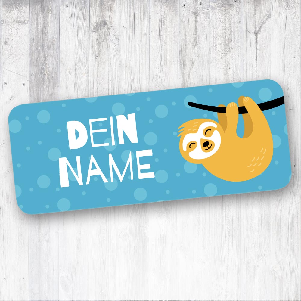 Namensaufkleber Faultier