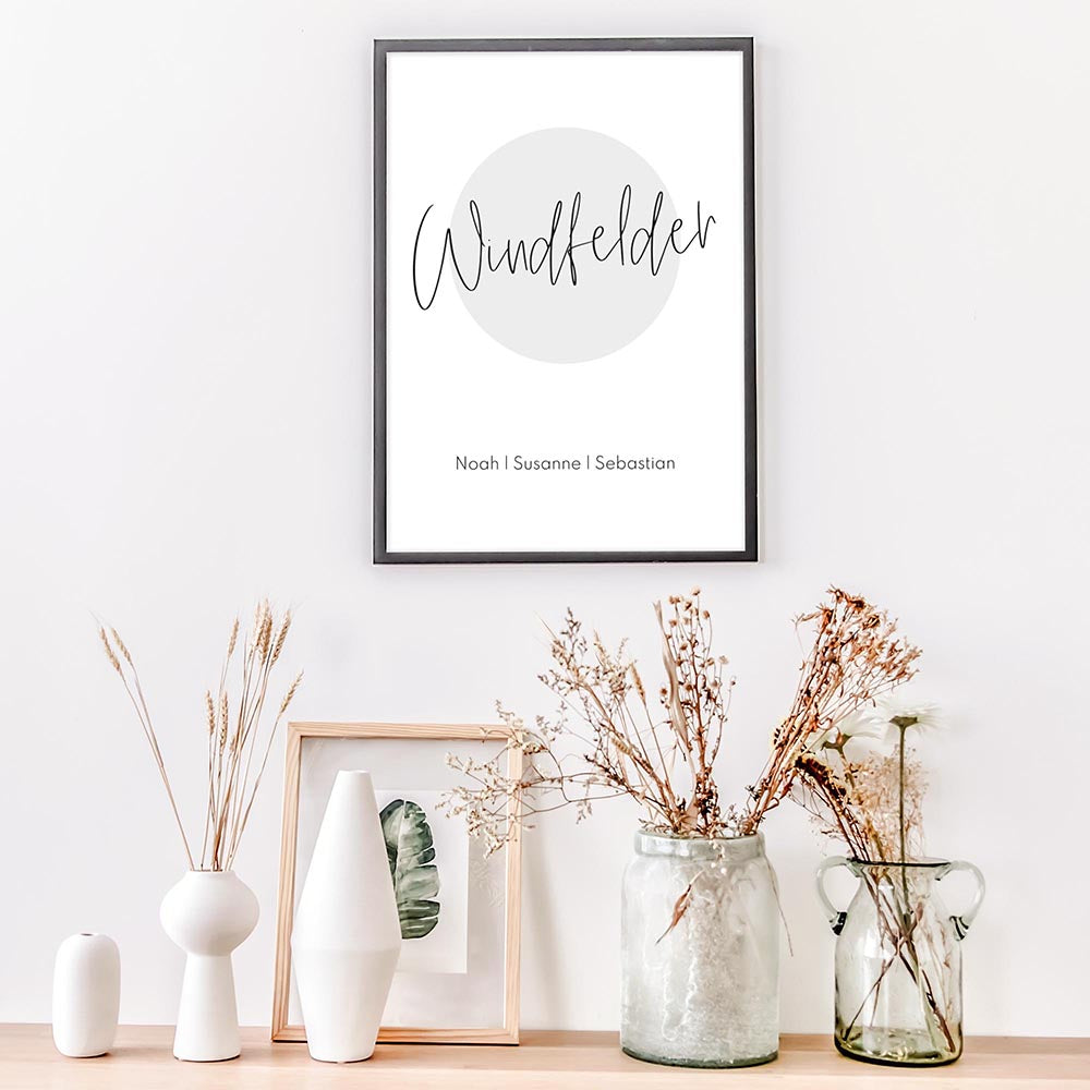 Plakat Name Familie