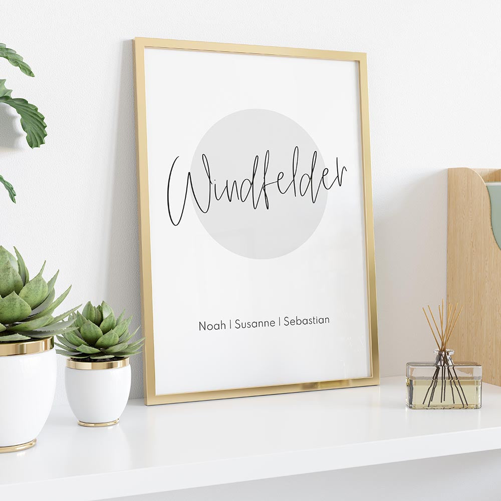 Plakat Name Familie