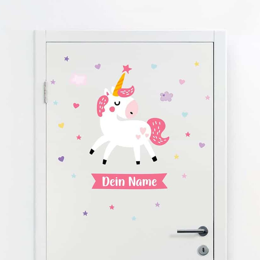 Tueraufkleber Einhorn 74T