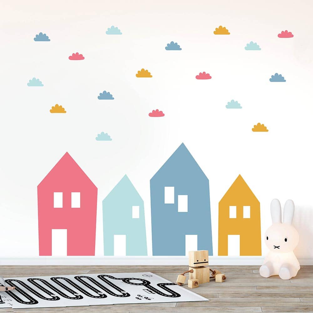 Wandtattoo Haeuser Kinderzimmer 77