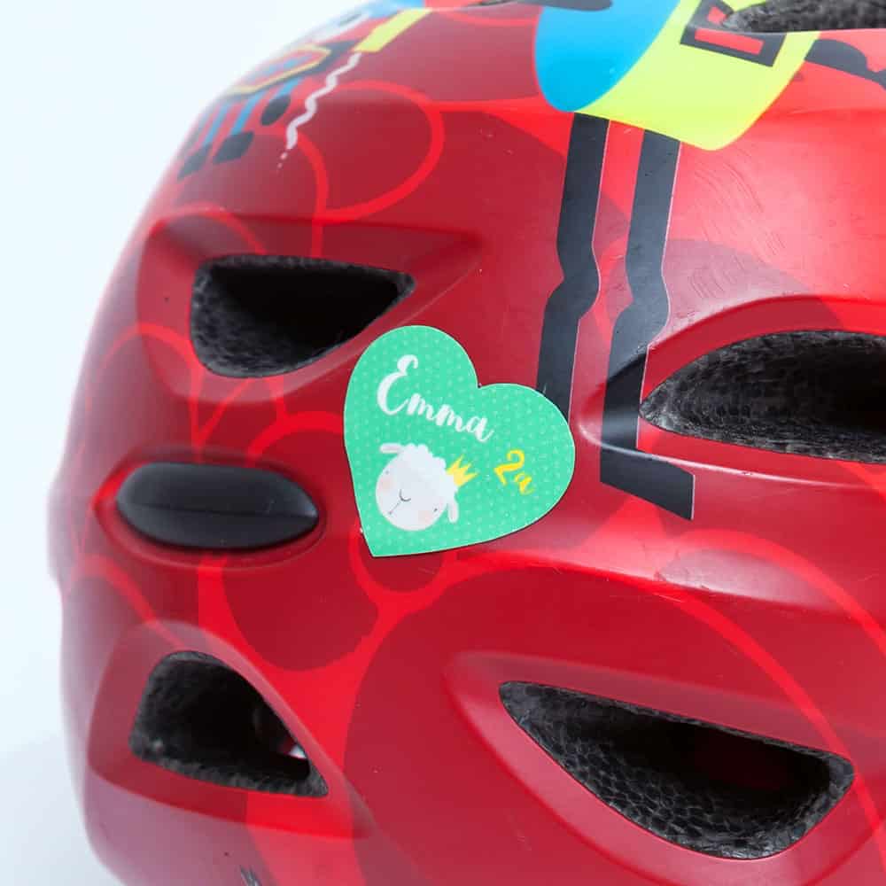 Herzaufkleber mit Namen