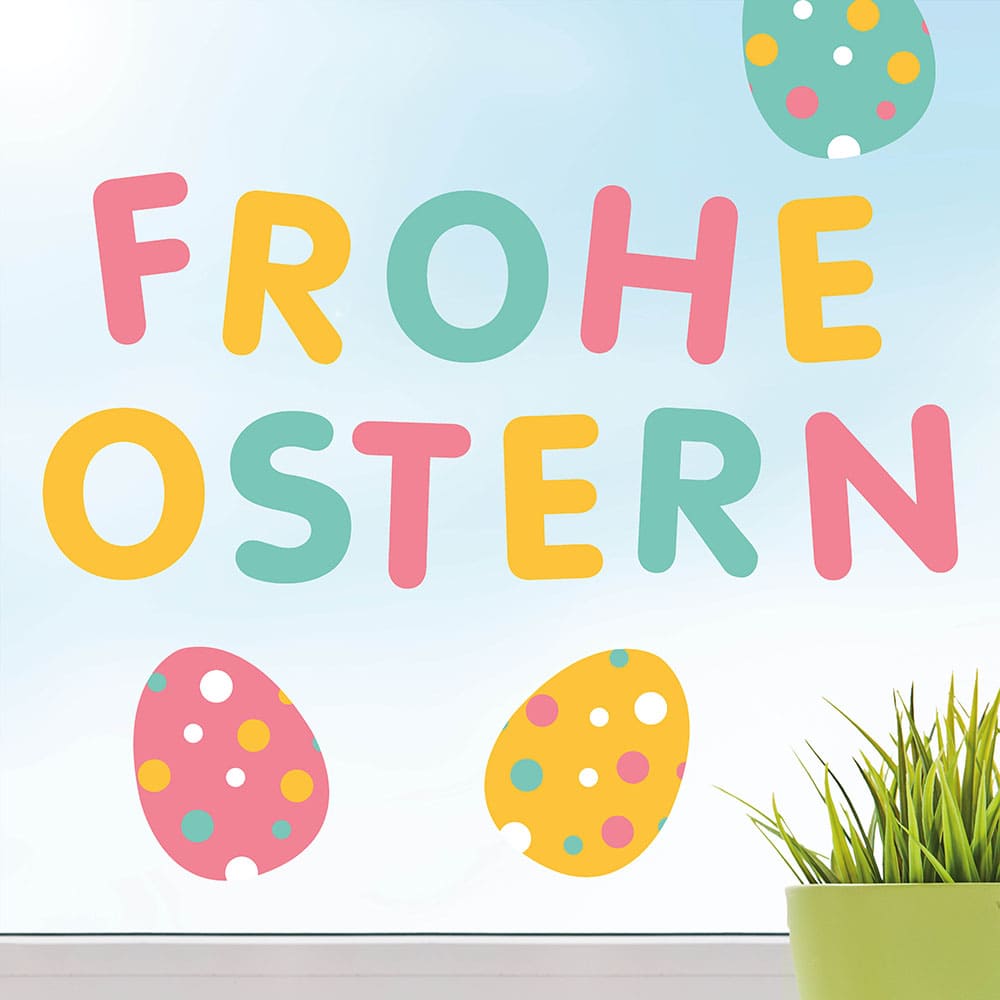 Frohe Ostern Fensterbild 84