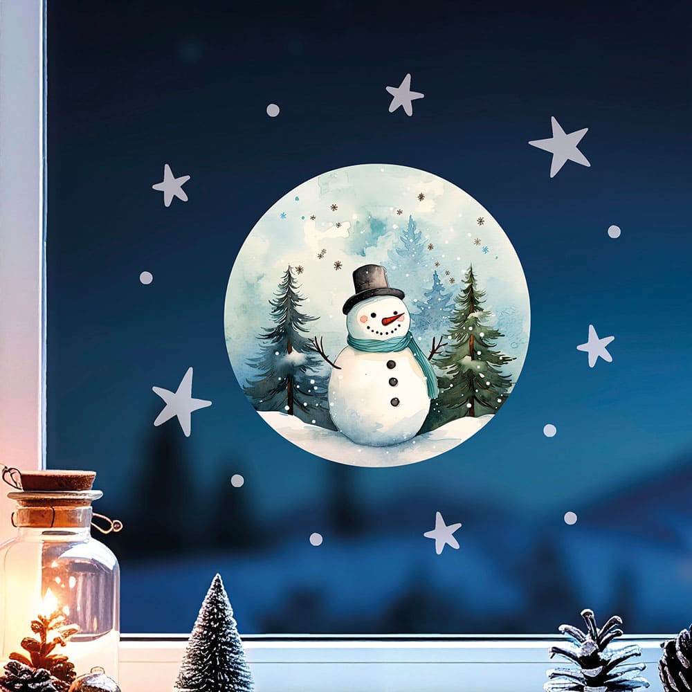 Weihnachtsmann Fensterbild 116