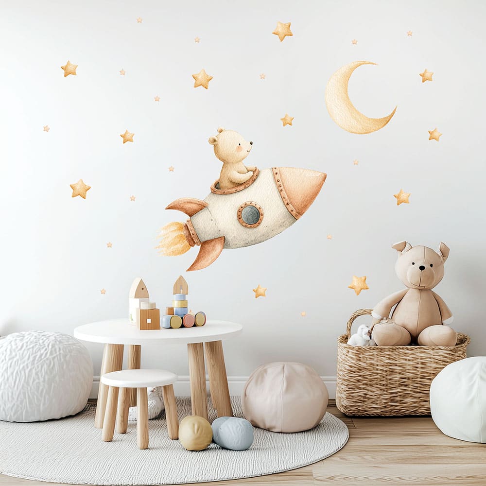 Bär mit Rakate Wandtattoo #145