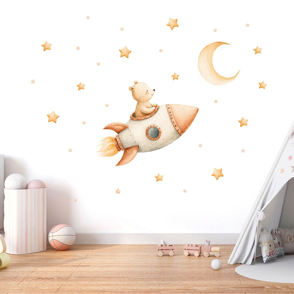 Bär mit Rakate Wandtattoo #145