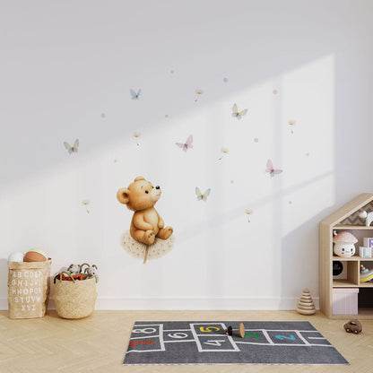 Bär und Pusteblume Wandtattoo #146