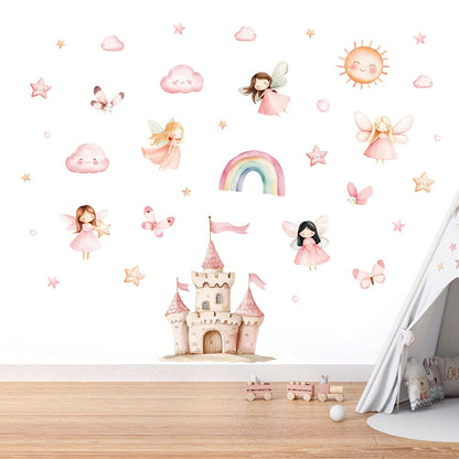 Schloß und Feen Wandtattoo #148