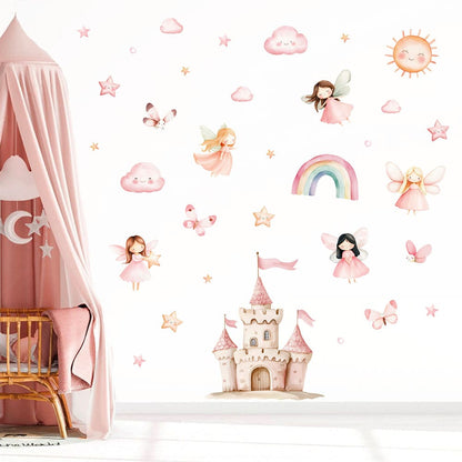 Schloß und Feen Wandtattoo #148