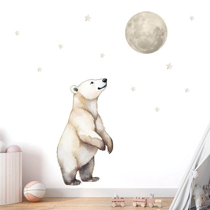 Eisbär und Mond Wandtattoo #32