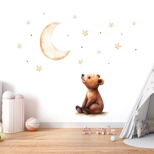 Kleiner Bär und Mond Wandtattoo #35 Bild