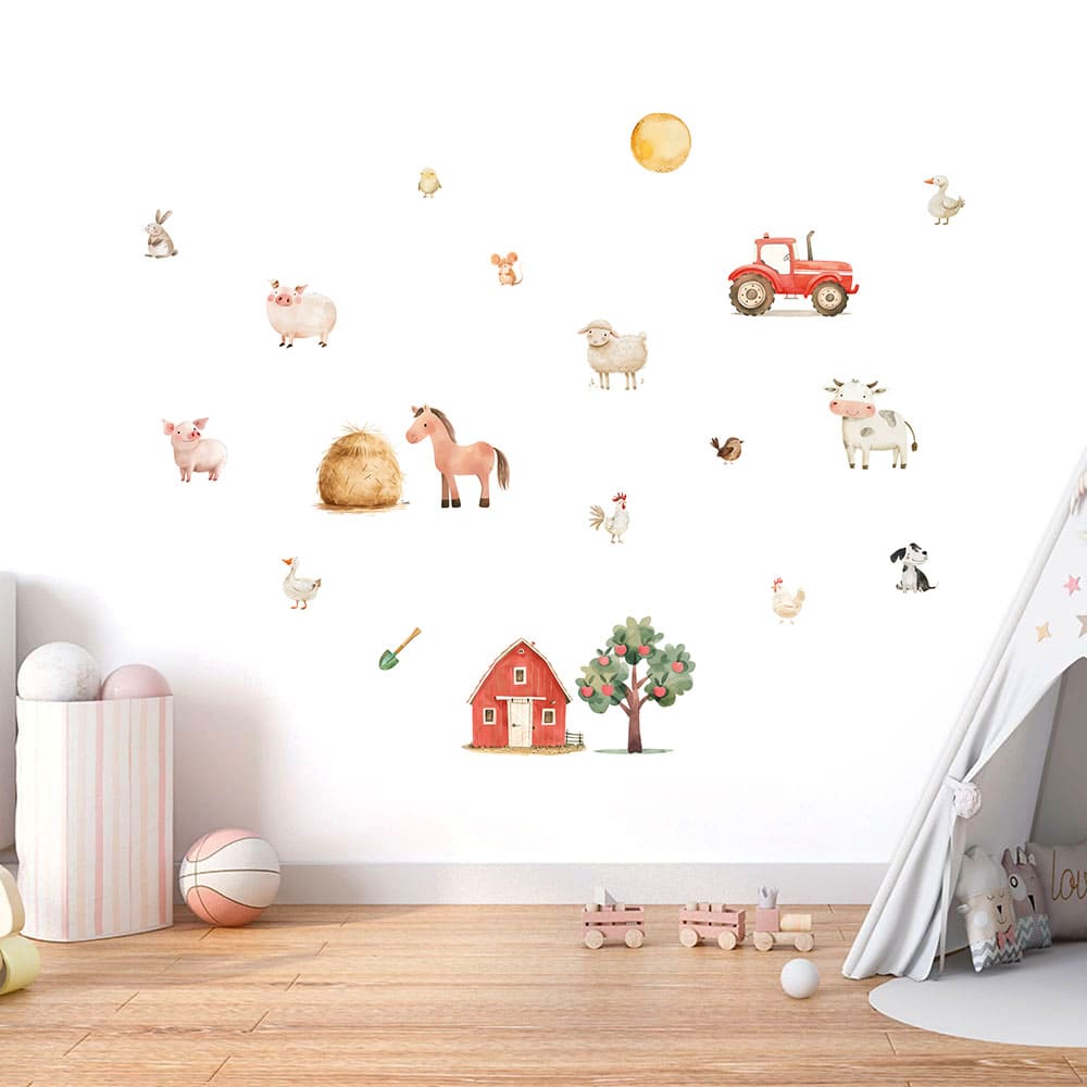 Bauernhof Aquarell Wandtattoo #36