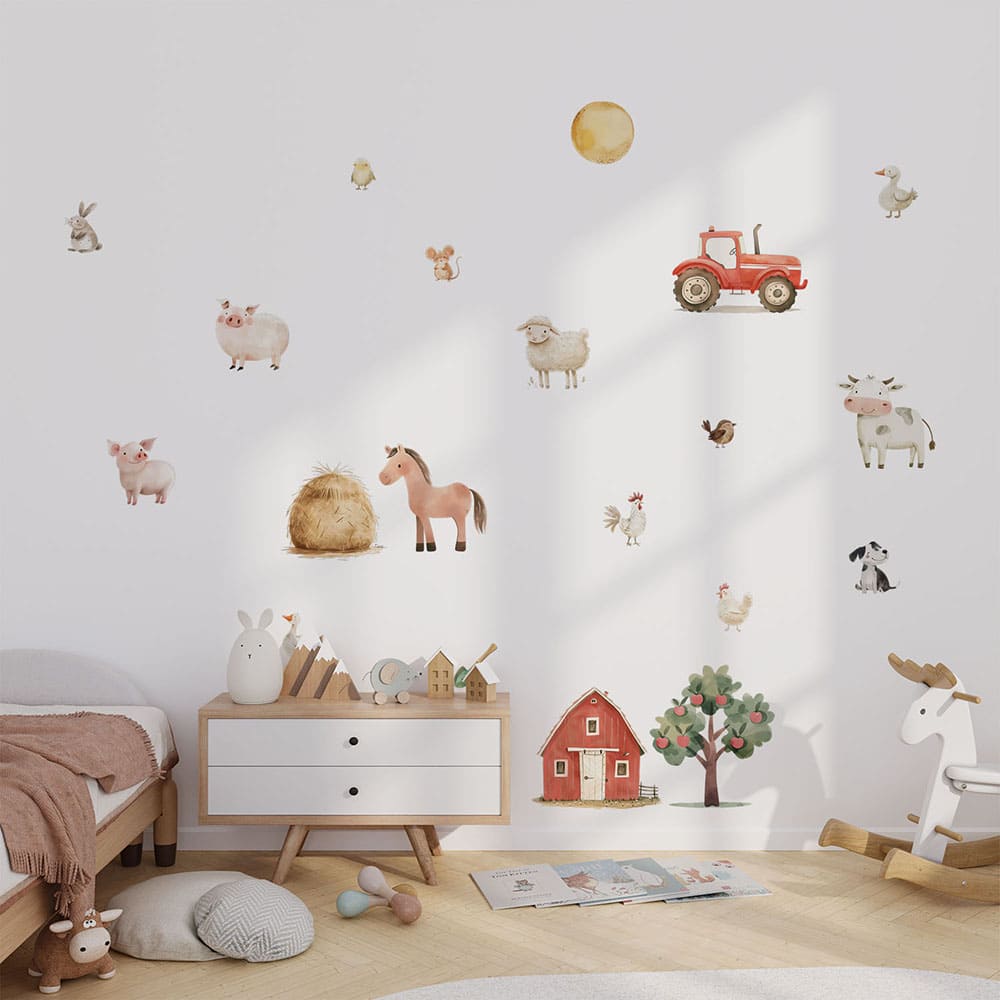 Bauernhof Aquarell Wandtattoo #36