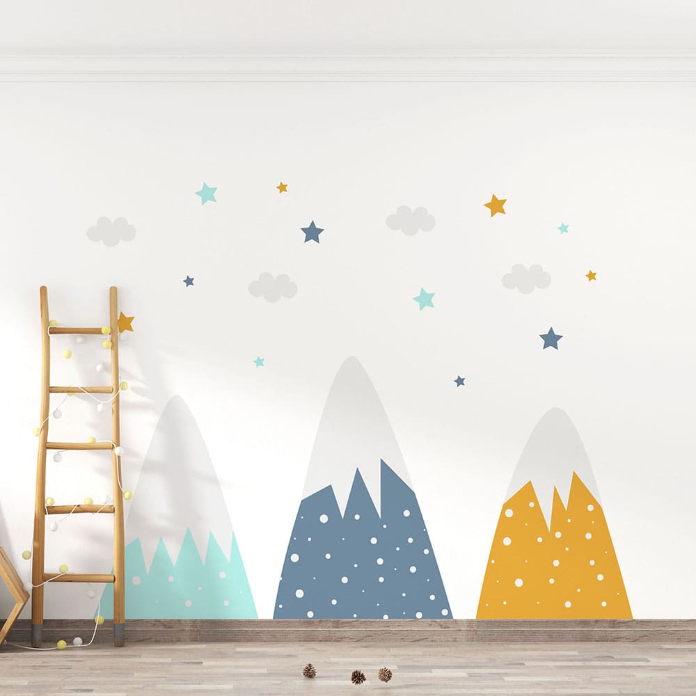 Wandtattoo Berge Kinderzimmer