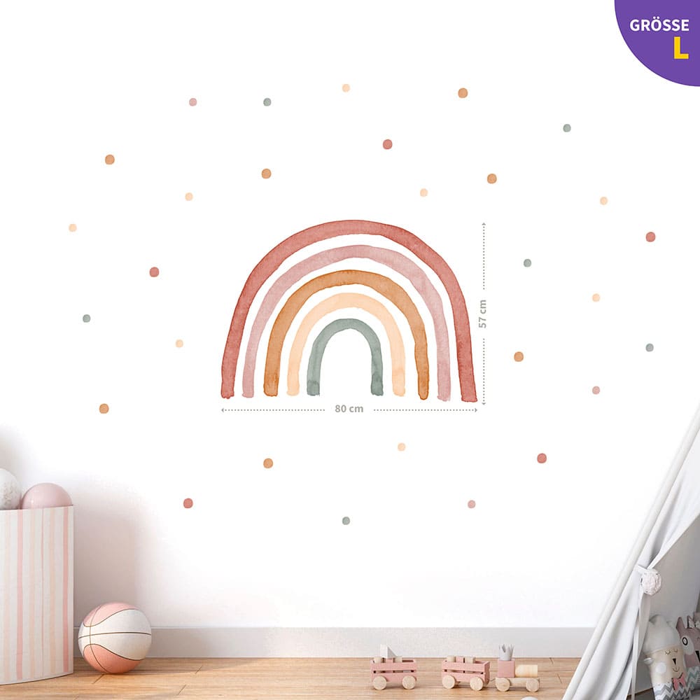 Regenbogen Boho Wandtattoo #61