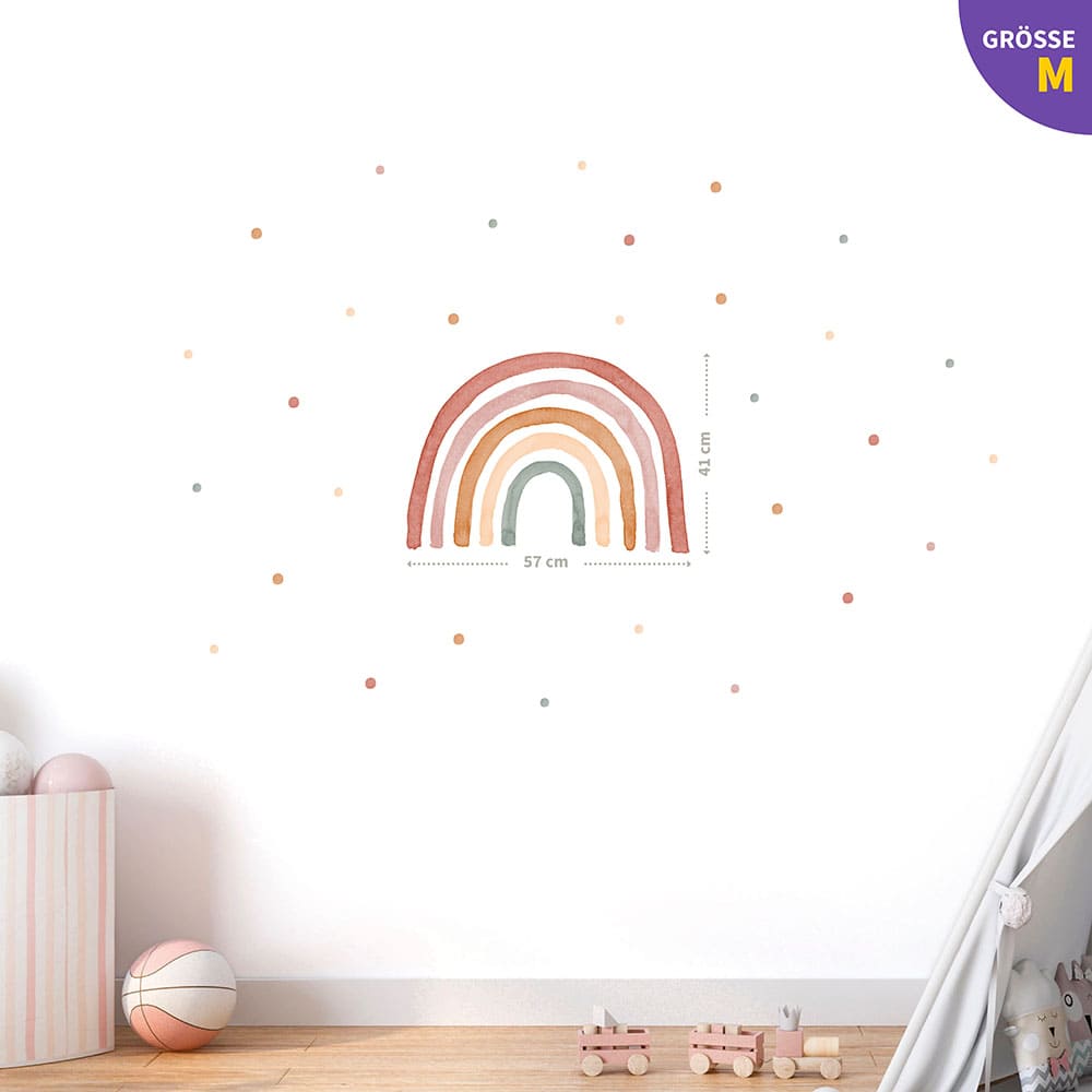 Regenbogen Boho Wandtattoo #61