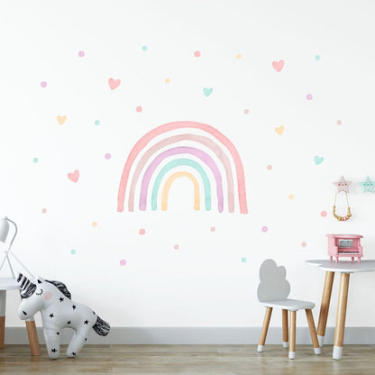 Regenbogen Pastell Wandtattoo #89
