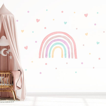 Regenbogen Pastell Wandtattoo #89