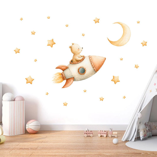 Bär mit Rakate Wandtattoo #145 Bild