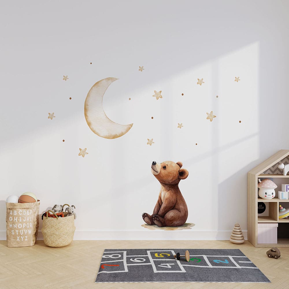 Kleiner Bär und Mond Wandtattoo #35