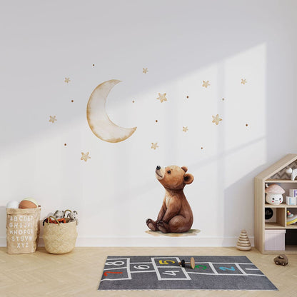 Kleiner Bär und Mond Wandtattoo #35