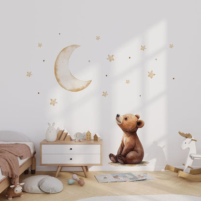 Kleiner Bär und Mond Wandtattoo #35