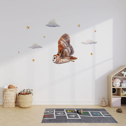 Eule und Maus Wandtattoo #3