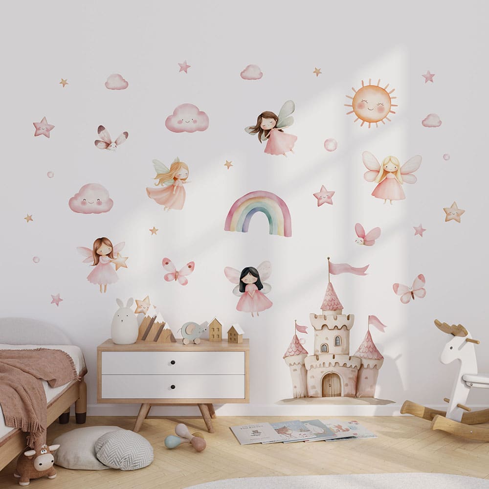 Schloß und Feen Wandtattoo #148